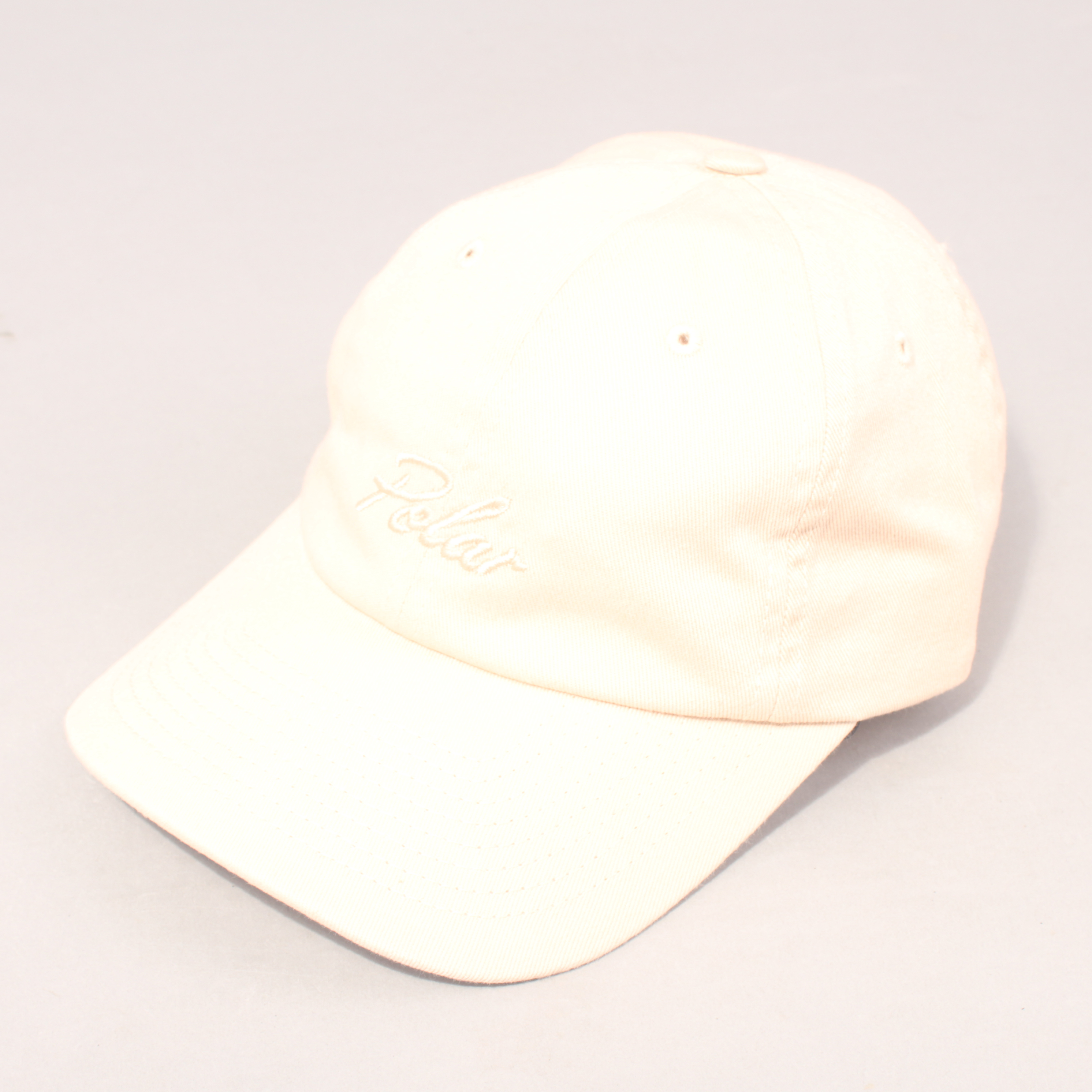 Polar Skate Co Varsity Logo Cap - Ecru