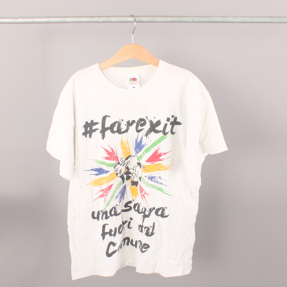 VINTAGE Fruit Of The Loom Print T-shirt - White