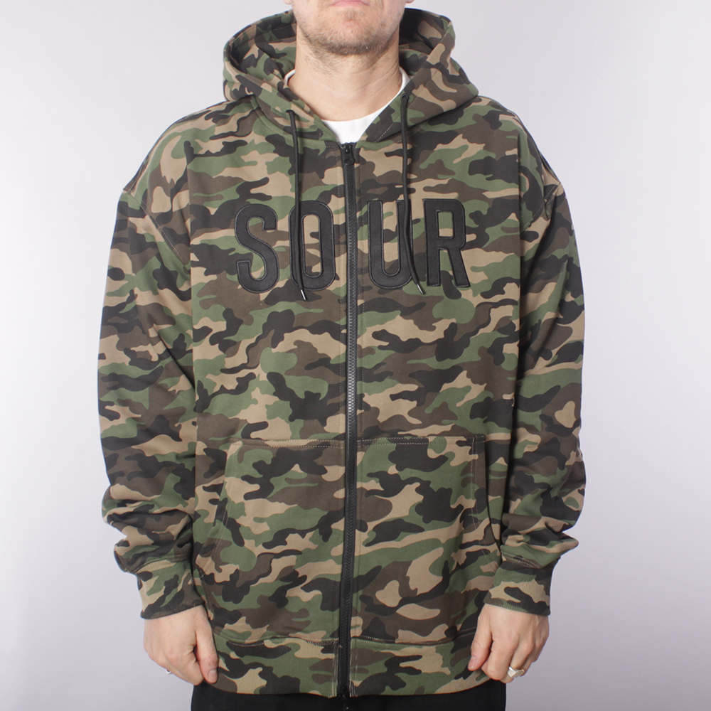 Sour Soloution Army Logo Zip Hoodie - Camo