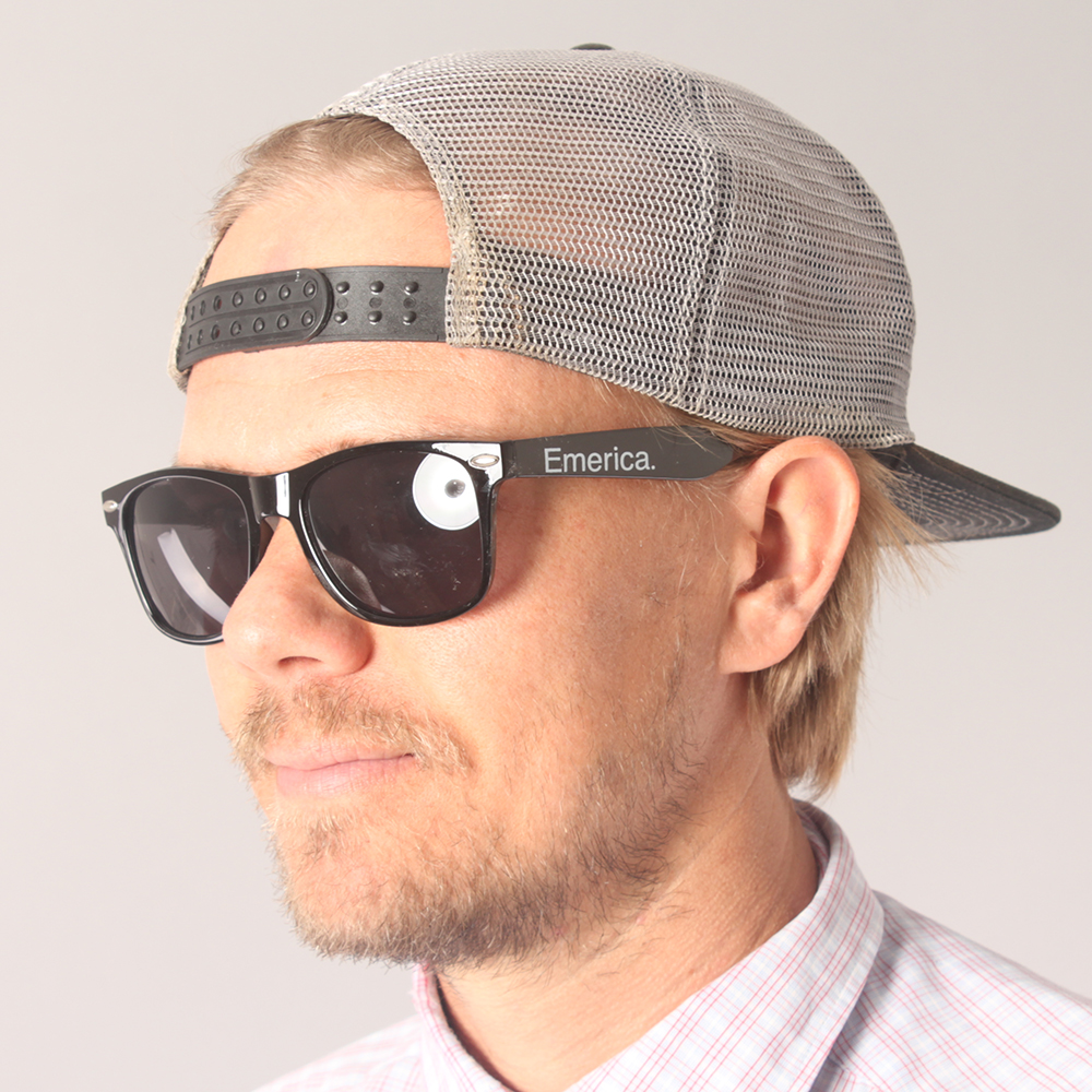 Emerica Logo Sunglasses - Black/White