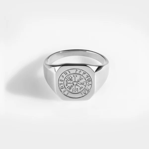 Northern Legacy Vegvisir Signature - Sølvtonet ring