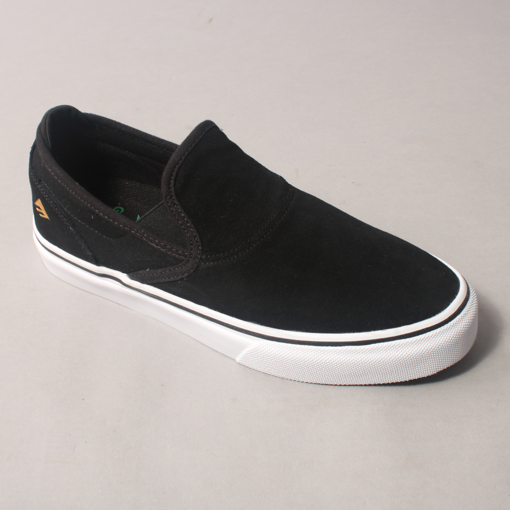 Emerica Wino G6 Slip On - Black / White / Gold
