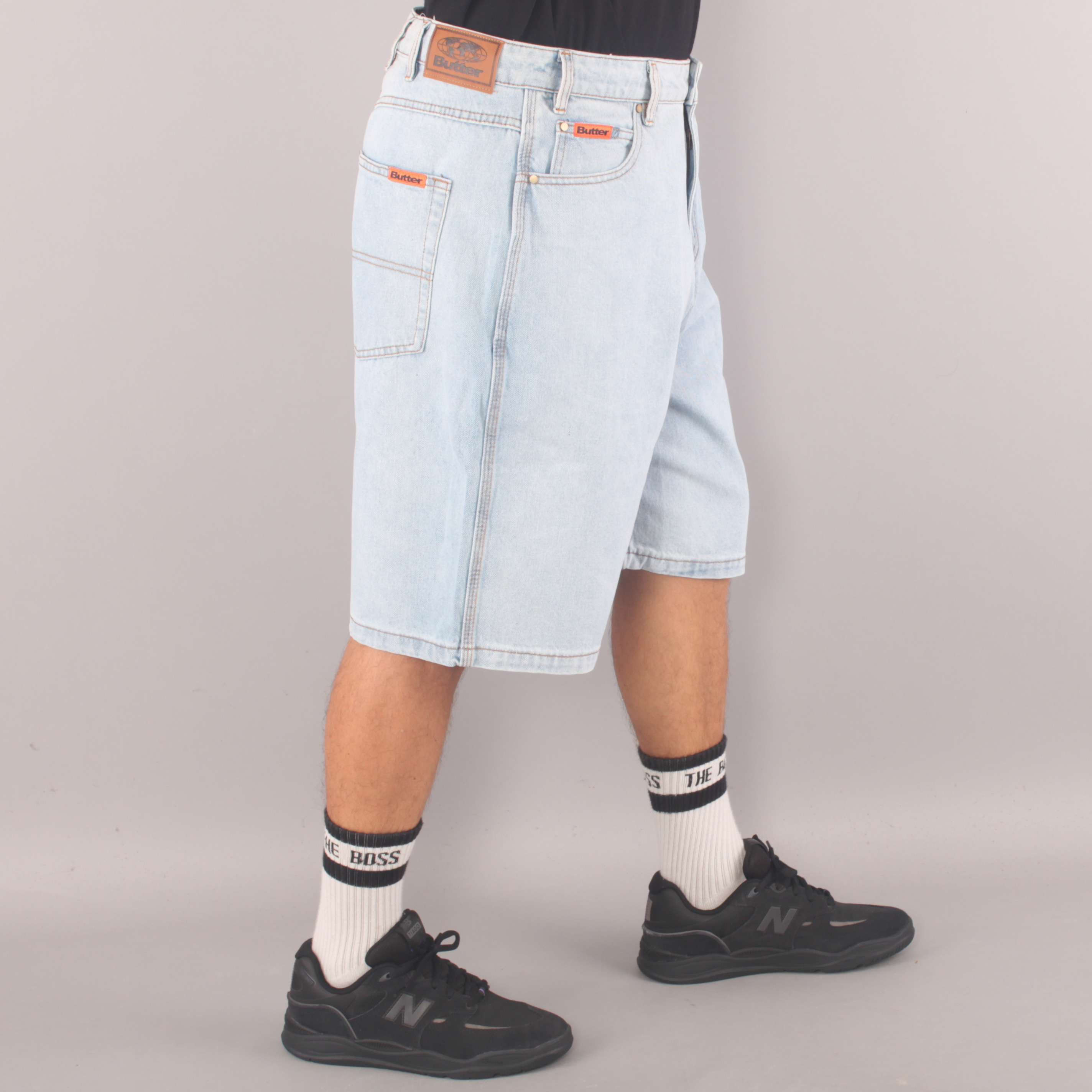 Butter Goods Baggy Denim Shorts - Light Blue