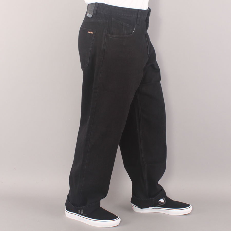 Volcom Billow Denim 18" Baggy Pants YOUTH - Black