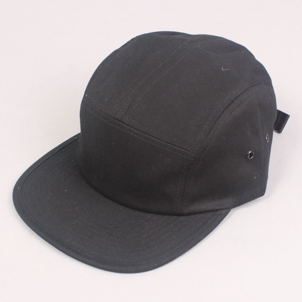 Blank 5-Panel Cap - Black