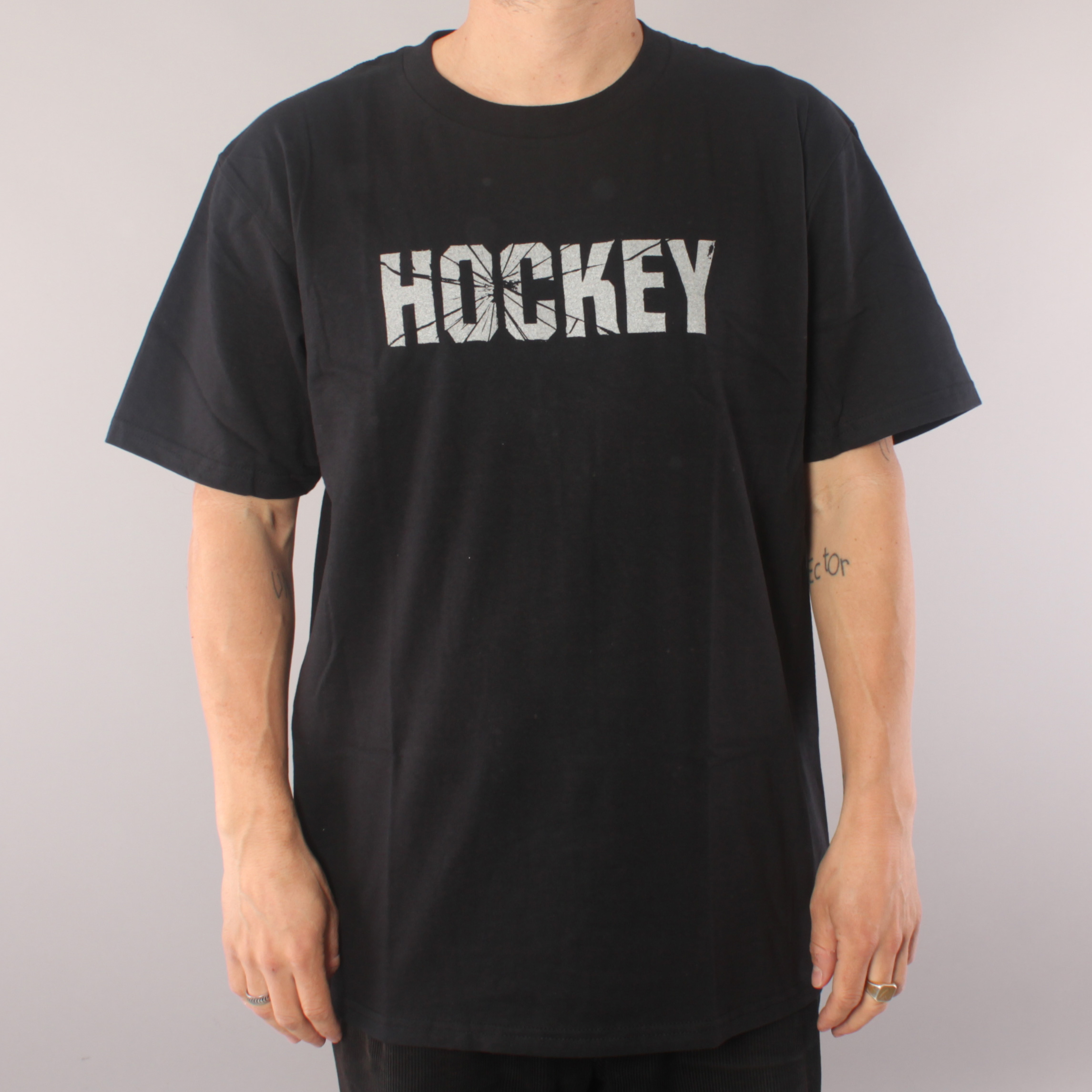 Hockey Shatter Reflective T-shirt- Black